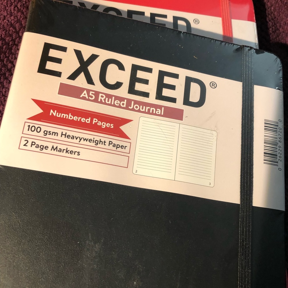 2 journal book black and red